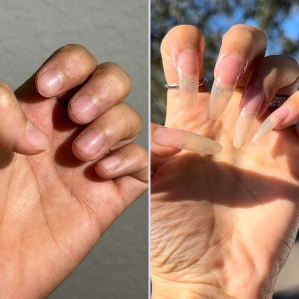 beofre and after nail growth oil